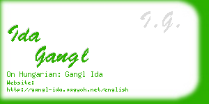 ida gangl business card